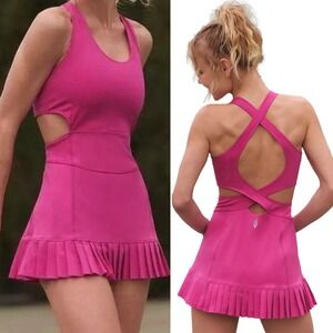 Free People movement pleated back it up dress medium pickleball tennis skortsie